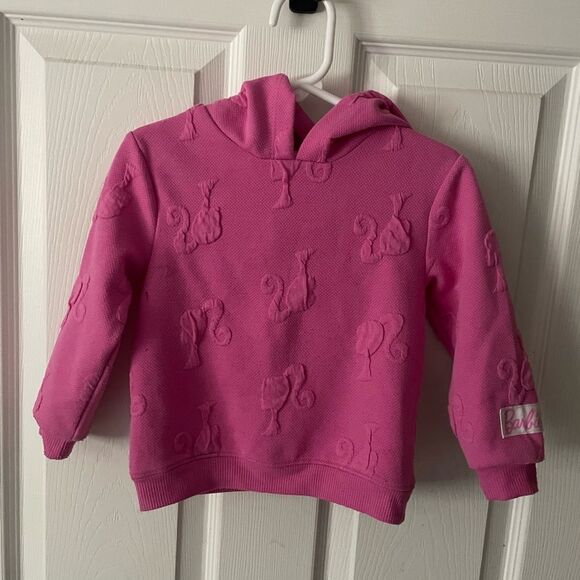 Barbie Pink Hooded Sweatshirt Size 2T - Picture 2 of 4